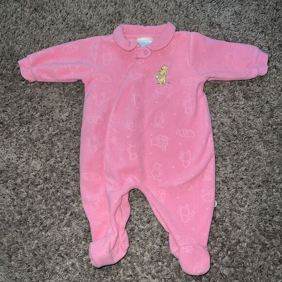Pink Classic Winnie The Pooh‎ Pink Girls Outfit Size 3 Months - Picture 1 of 5